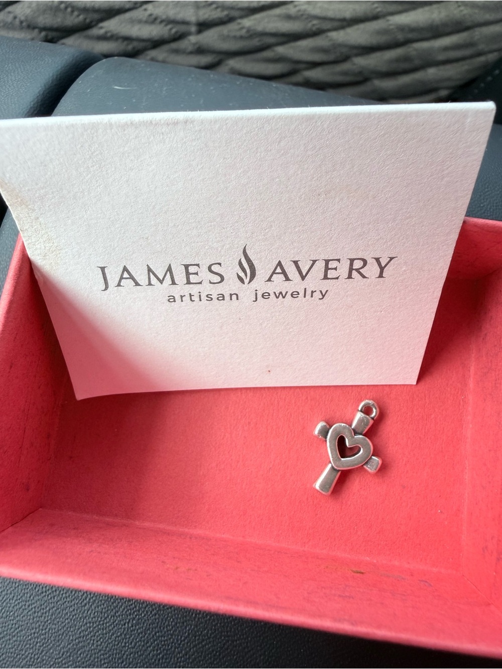❤️ James Avery Sterling Silver Heart Cross Charm / Pendant - Picture 2 of 2